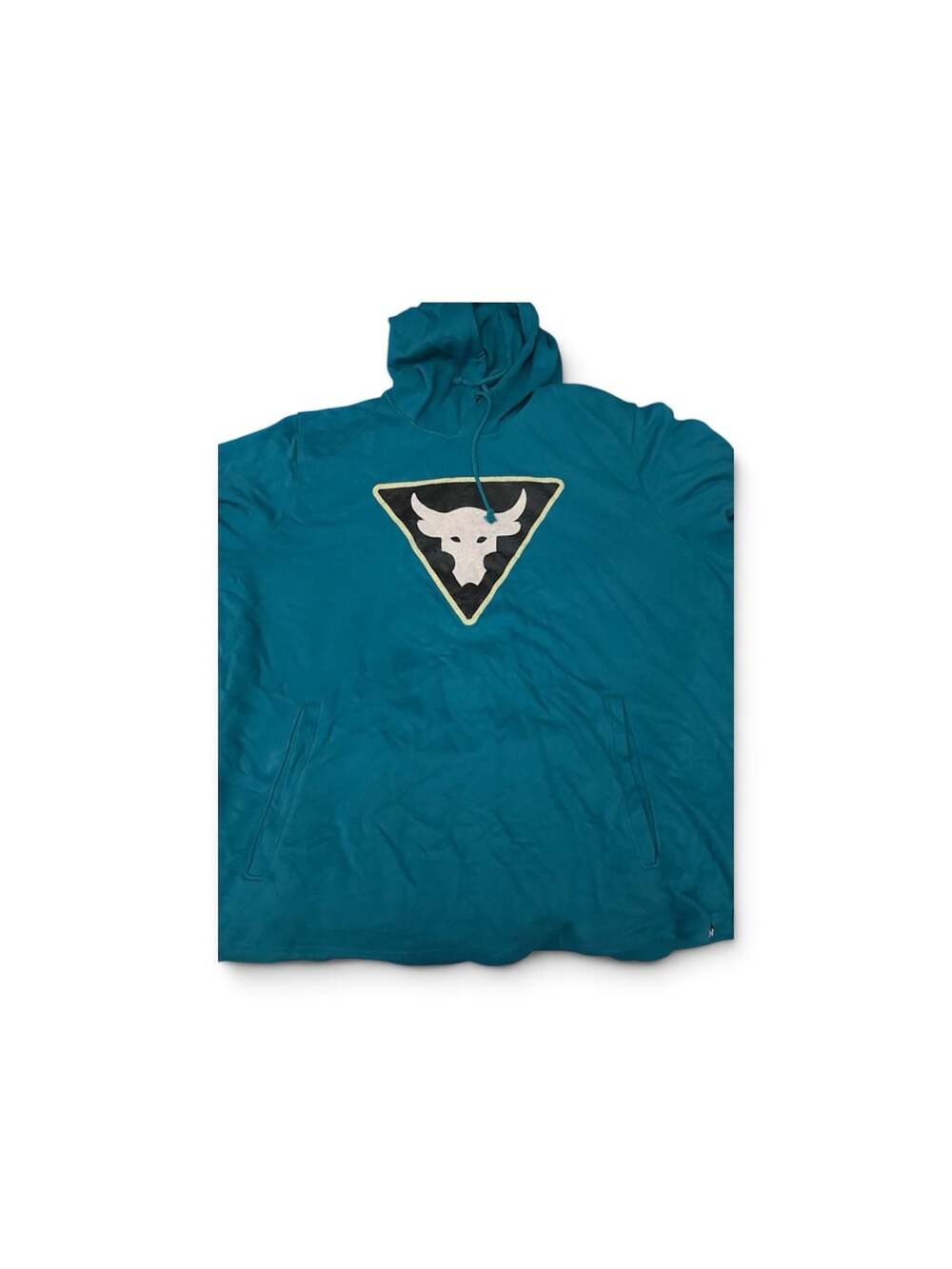 Under Armour Men's Project Rock Terry Short Sleeve Hoodie Teal